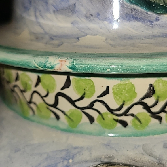 Majolica pottery : Santa Rosa pattern. 2 pieces.(made in mexico) handcrafted. - Picture 15 of 15